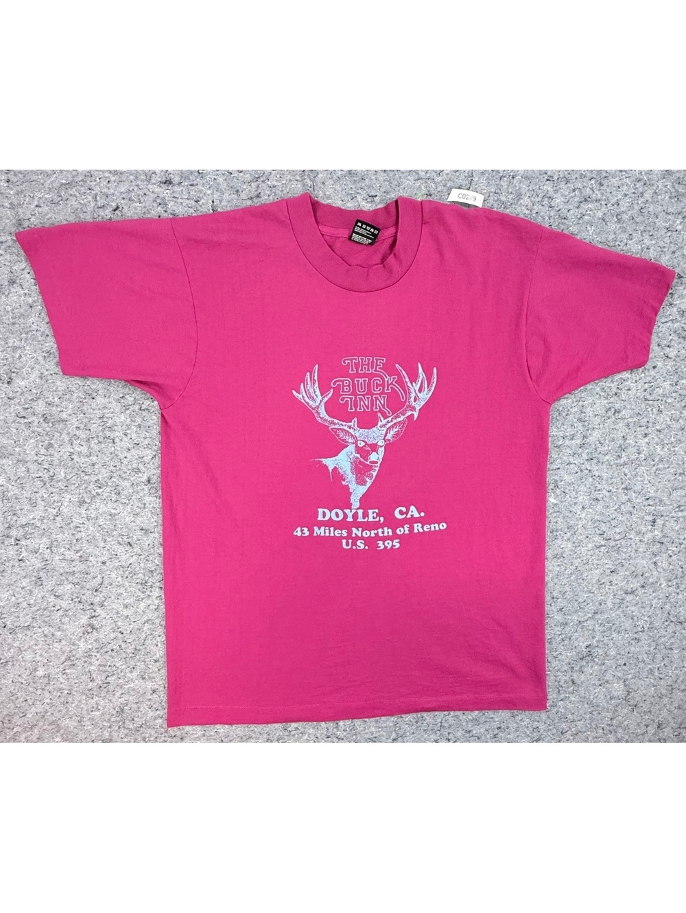Vintage Made in USA Fruit of the Loom The Buck Inn Doyle CA Graphic T-Shirt